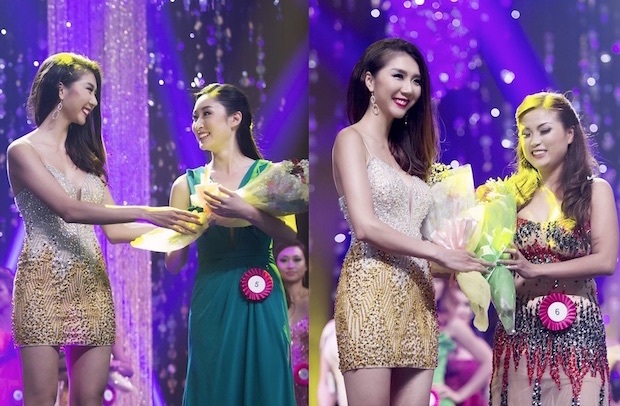 Vương miện Hoa hậu Phụ nữ người Việt, Hoa hậu Phu nhân người Việt đã có chủ - 7 Siêu mẫu Ngọc Quyên trao giải cho thí sinh Ms. Elegant (Hoa hậu Phụ nữ Duyên dáng) Hazel Anh (SBD 05) và Mrs. Elegant (Hoa hậu Phu nhân Duyên dáng) Duyên Trần (SBD 06)