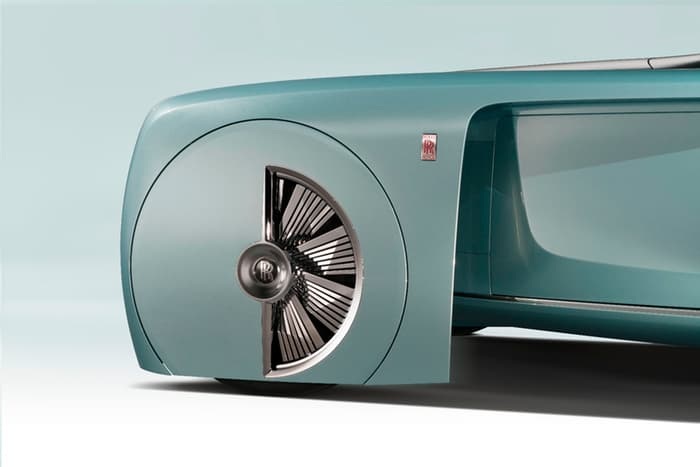 Vision Next 100 - Tầm nhìn tương lai của Rolls-Royce - 6 Vành xe cỡ 28 inch, được chế tạo thủ công từ 65 miếng nhôm rời.