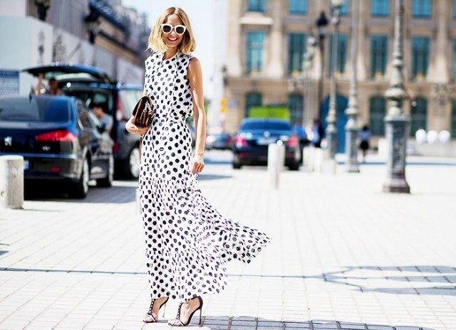 
Váy chấm bi không bao giờ lạc mốt
