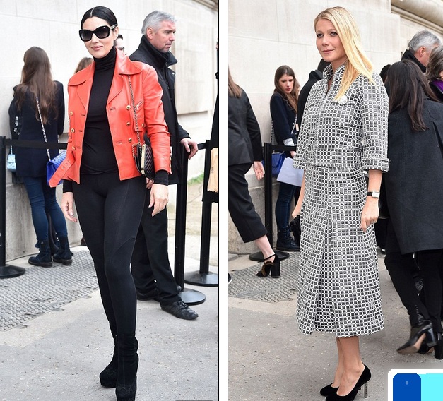 Dàn siêu mẫu tham gia show diễn đẳng cấp của Chanel - 11
Hai khách VIP của Chanel là Monica Bellucci và Gwyneth Paltrow
