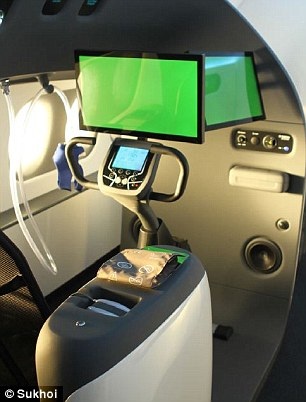 Bên trong chuyên cơ siêu sang dành riêng cho các vận động viên - 4
Trên chuyên cơ có nhiều loại thiết bị giúp các vận động viên luyện tập trên chuyến bay.