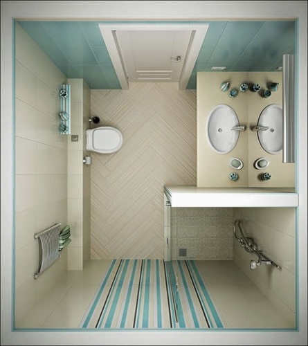 11 ý tưởng thiết kế thông minh cho phòng tắm nhỏ - 3
Một cabin tắm cồng kềnh có thể được thay thế bằng một vách ngăn nhỏ trong góc phòng, với một ô thoát nước dưới sàn.