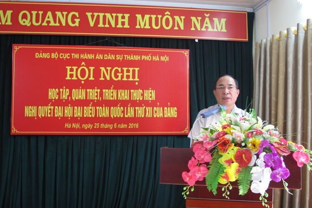 Tạo chuyển biến căn bản trong thi hành án dân sự - 1
Ông Lê Quang Tiến – Bí thư Đảng ủy, Cục trưởng Cục Thi hành án dân sự Hà Nội