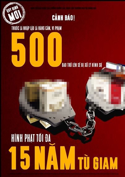 Quyết tâm chống thuốc lá lậu của chính phủ - 1
Áp phích tuyên truyền hình phạt cho việc buôn bán thuốc lá lậu