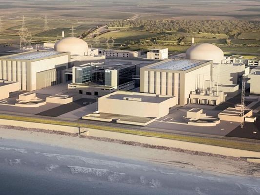 Hình vẽ mô phỏng dự án nhà máy điện hạt nhân Hinkley Point.