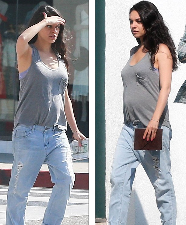 "Bà bầu" Mila Kunis diện thời trang rách rưới xuống phố - 7
Trước Mila Kunis, Ashton từng kết hôn với đàn chị Demi Moore. Cặp đôi chia tay vào năm 2011 và không lâu sau đó, nam diễn viên hiện 38 tuổi công khai tình cảm với Mla Kunis, vốn là một cô bạn thân và một đồng nghiệp ăn ý với anh.