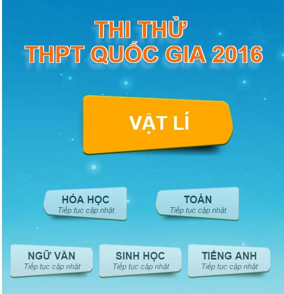 Học sinh Thái Nguyên đạt giải nhất thi thử trực tuyến môn Vật lý - 1 Học sinh Thái Nguyên đạt giải nhất thi thử trực tuyến môn Vật lý - 1