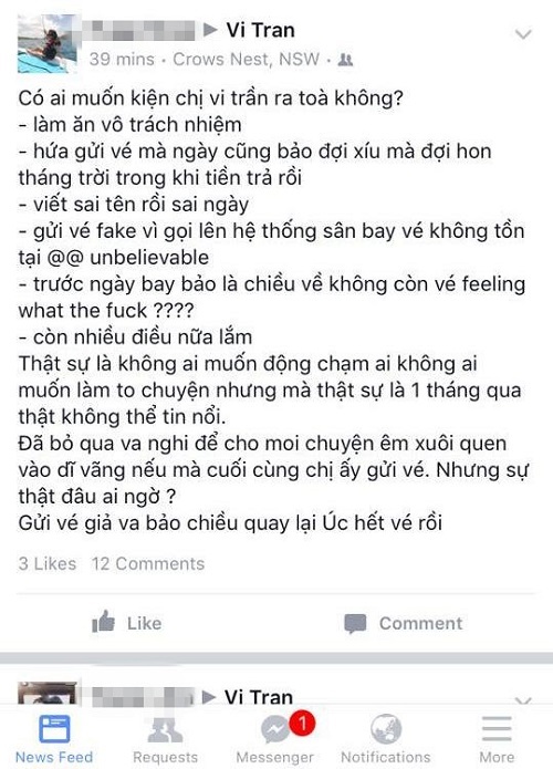 Xôn xao chuyện hàng trăm DHS Việt tại Úc bị lừa đảo vé máy bay về Tết - 4 Xôn xao chuyện hàng trăm DHS Việt tại Úc bị lừa đảo vé máy bay về Tết - 4