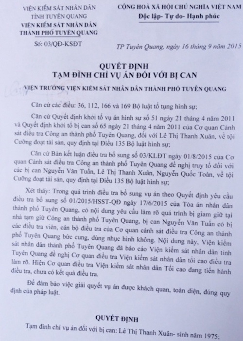 Vụ án liên tục bị kêu oan tại Tuyên Quang: Thêm một lần lên lịch mở phiên toà xét xử - 5