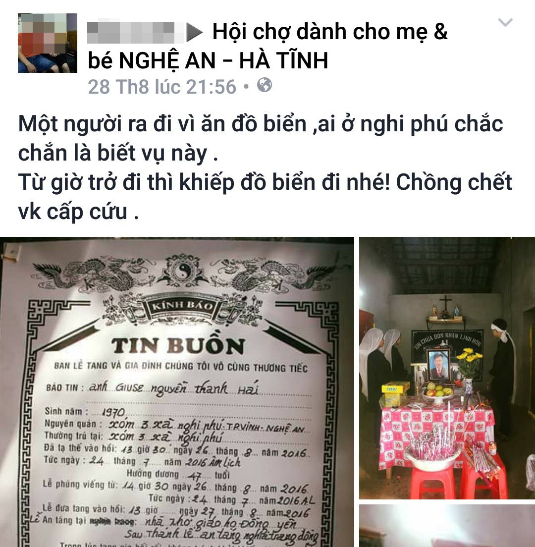 Thực hư ca tử vong do hải sản nhiễm độc lan truyền trên mạng - 2 Sau đó tiếp tục được phát tán thành chồng chết, vợ cấp cứu.