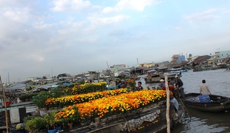 Ngắm chợ nổi Cái Răng ngày giáp Tết - 1