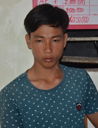 
Đối tượng Phương tại cơ quan công an
