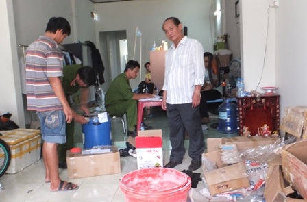 Địa điểm sản xuất thuốc thú y dỏm bị bắt quả tang