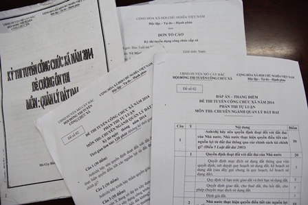 Ông H. tố cáo việc mua bán đề thi công chức tại huyện Mỏ Cày Bắc