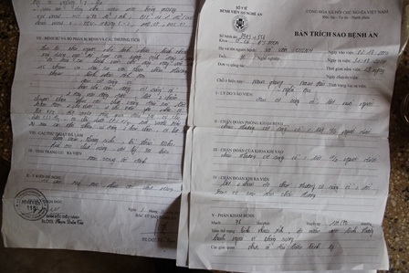 
Hồ sơ bệnh án của anh Chinh
