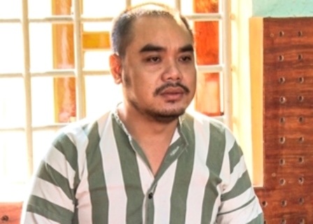 Đối tượng Anh Huy tại cơ quan công an