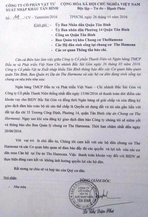 Vụ siết nợ The Harmona: Nhiều nỗi lo dù dự án tạm thời được “giải cứu” - 2 Chủ đầu tư cam kết đảm bảo quyền lợi của cư dân