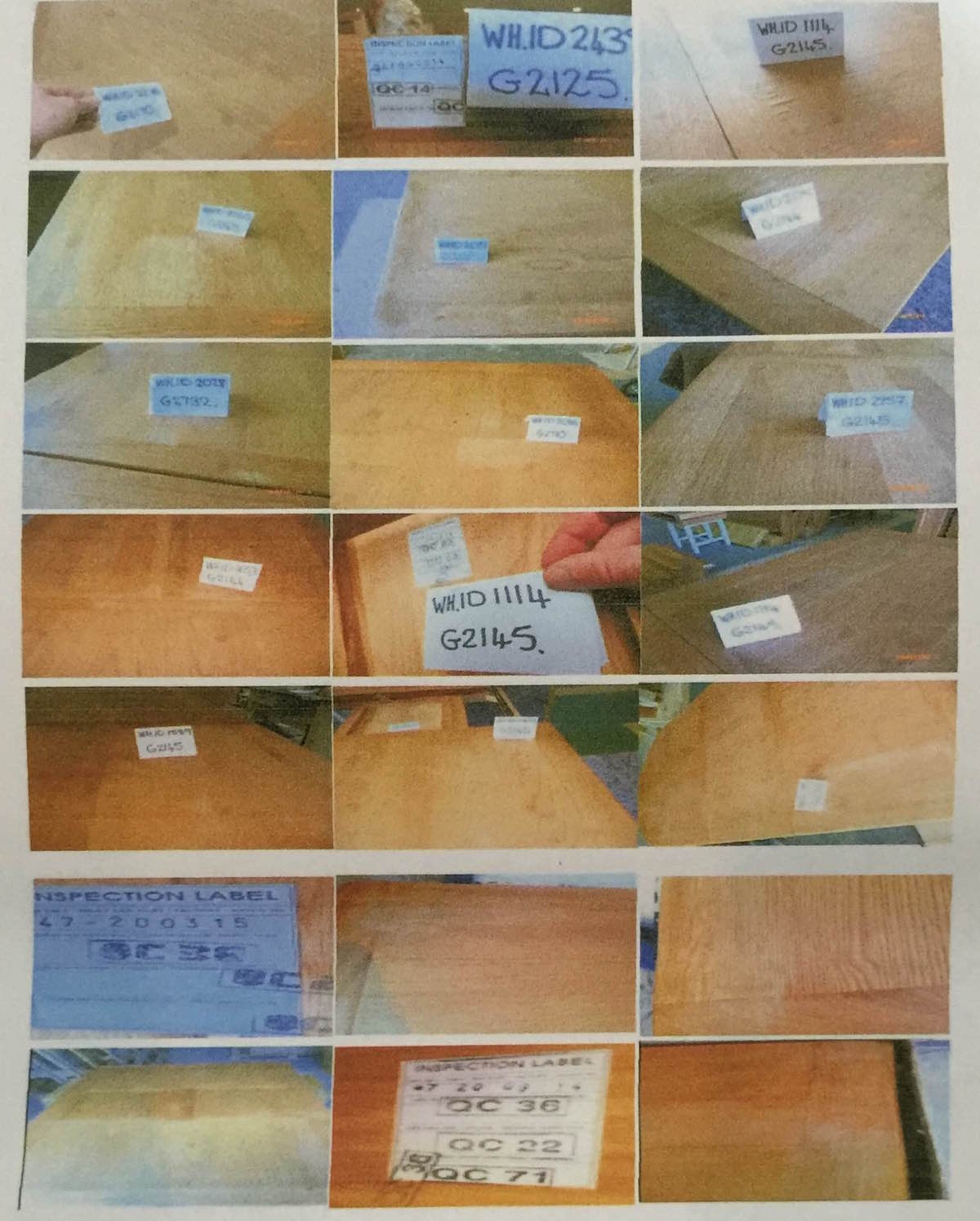 Cac mẫu gỗ mà 2 bên thực hiện theo hợp đồng