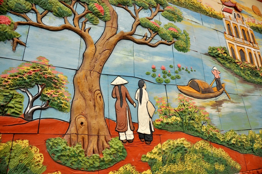 Bức tranh về Hồ Gươm trông khá thơ mộng