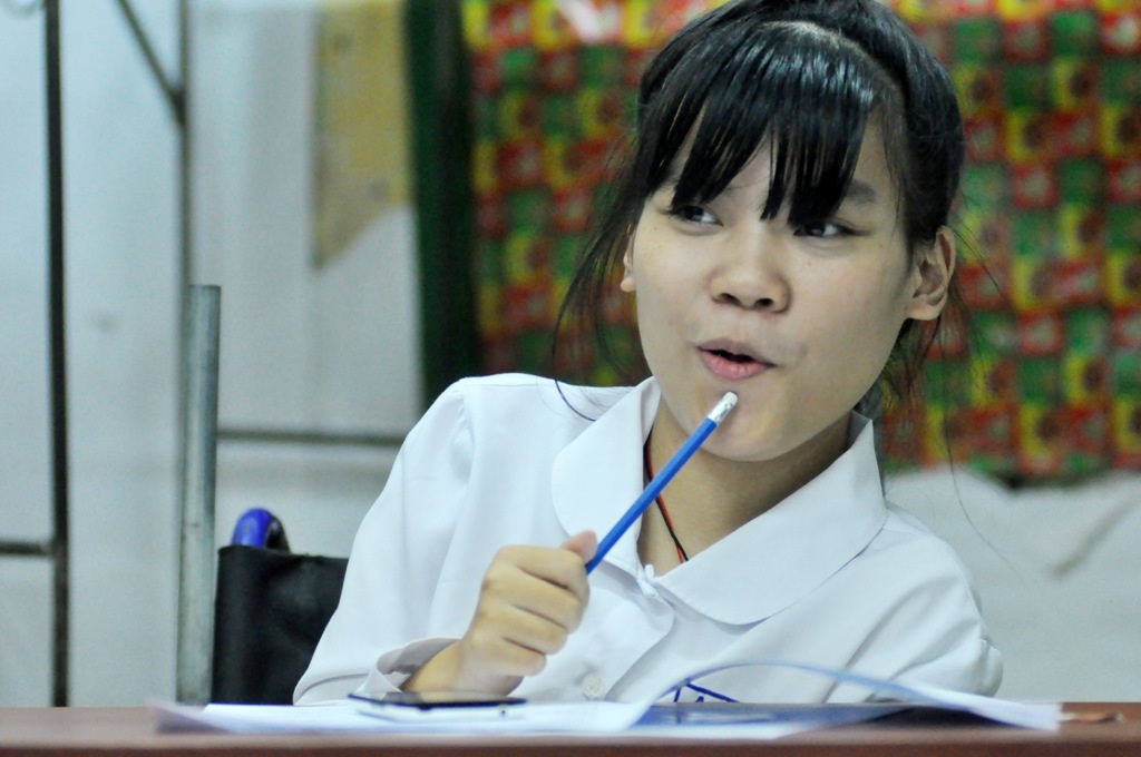 Hà An cho biết em ước mơ trở thành cô giáo dạy tiếng Anh