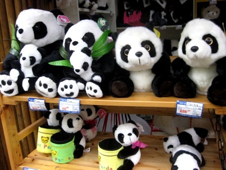 Hàng lưu niệm gấu trúc