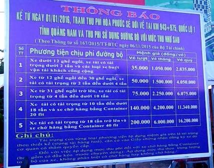 Đà Nẵng “sạch” trạm thu phí đường bộ, Quảng Nam sẽ có 2 trạm - 2 Bảng giá mới tại trạm thu phí