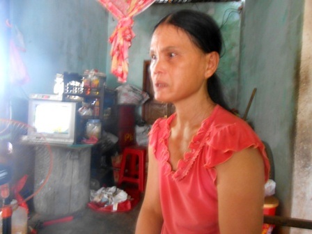 Cô Phạm Thị Thơm, mẹ bé Lam Trường