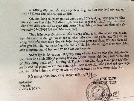 Văn bản phường Thuận Phước “cầu cứu” UBND TP Đà Nẵng