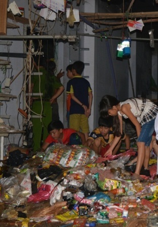 Hiện trường vụ hỏa hoạn trong đêm