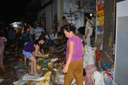 Vụ hỏa hoạn khiến các tiểu thương bị thiệt hại nặng nề