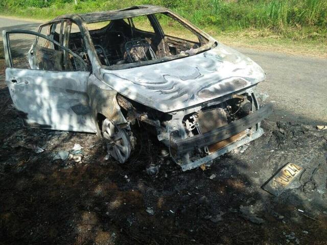 Hiện trường vụ tai nạn cháy xe