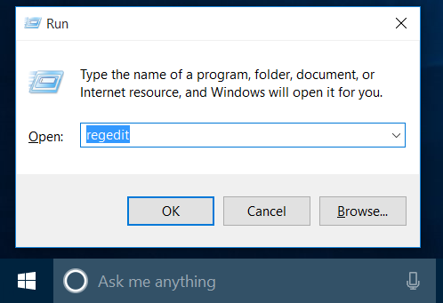Cách tùy chỉnh để Windows 10 trông giống Windows 7 - 10 type regedit