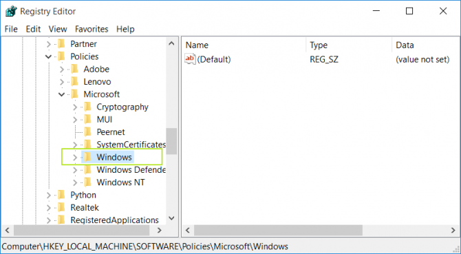 Cách tùy chỉnh để Windows 10 trông giống Windows 7 - 11 Navigate to policies / windows