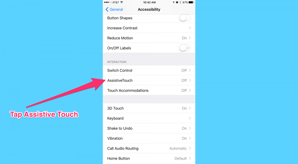 Phát hiện lỗi mới trên iOS 9 giúp tăng tốc độ sử dụng iPhone, iPad - 5 Sau đó, chọn Assistive Touch