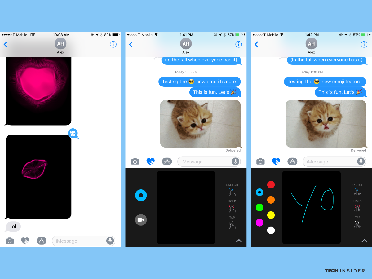 Người dùng có thể gửi hình ảnh doodles và nhãn sketches giống như trên Apple Watch