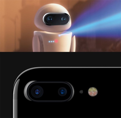 Cười "bể bụng" với loạt ảnh chế iPhone 7 và các sản phẩm mới ra mắt của Apple - 12 Camera kép của iPhone 7 Plus thực ra là học theo một nhân vật trong bộ phim Wall-E?