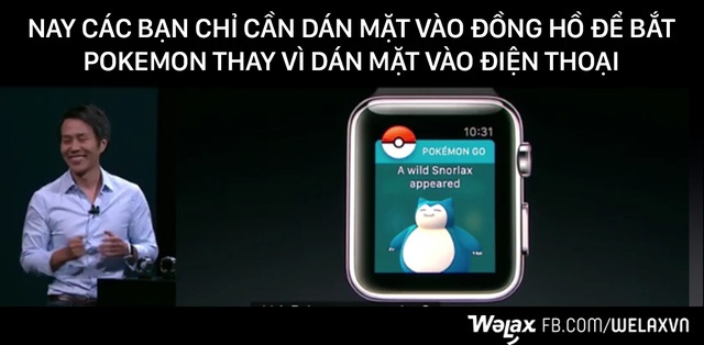 Cười "bể bụng" với loạt ảnh chế iPhone 7 và các sản phẩm mới ra mắt của Apple - 6 Apple Watch nay đã có thể chơi được Pokemon Go