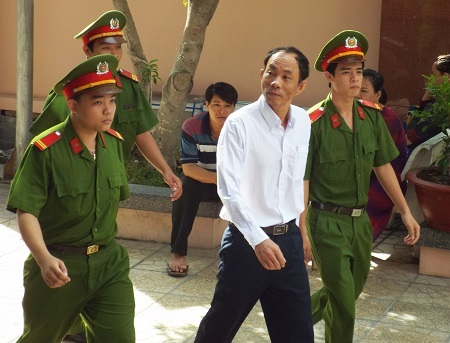 Bị cáo Nguyễn Thành Trung, cựu trưởng Công an huyện Khánh Sơn, Khánh Hòa