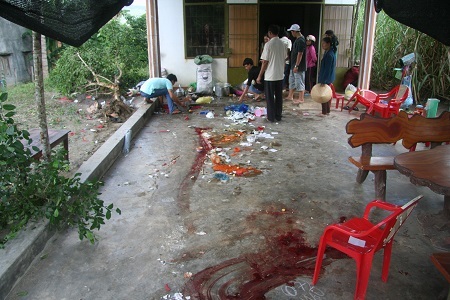 
Vụ việc khiến 5 người dân đang ăn uống trong quán nhập viện cấp cứu, gồm cả Bí thư Đảng ủy xã Ninh Tây (Ảnh: H.X)
