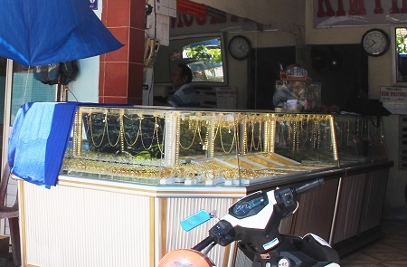 Tiệm vàng Kim Phương (TP Nha Trang, Khánh Hòa), nơi xảy ra vụ cướp 3 lượng vàng