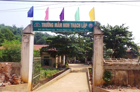 Trường mầm non Thạch Lập, nơi thầy Tiến công tác