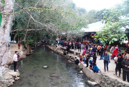 Người dân Cẩm Lương rất tôn trọng cá suối thần. Nhiều lần nước lụt cá tràn cả ra ruộng lúa. Đến lúc nước xuống, bà con nhìn thấy cá dốc màu xanh đen, biết không phải cá sông đều đem về suối thả lại.