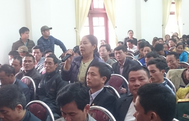 Ngư dân phát biểu ý kiến của mình