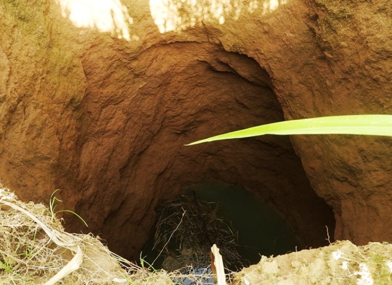 Hiện tại sụt sâu thêm khoảng 10m