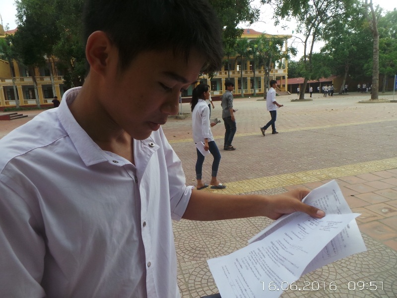 Thí sinh Ngô Thế Long nhận định đề thi môn Toán có tính phân hóa cao