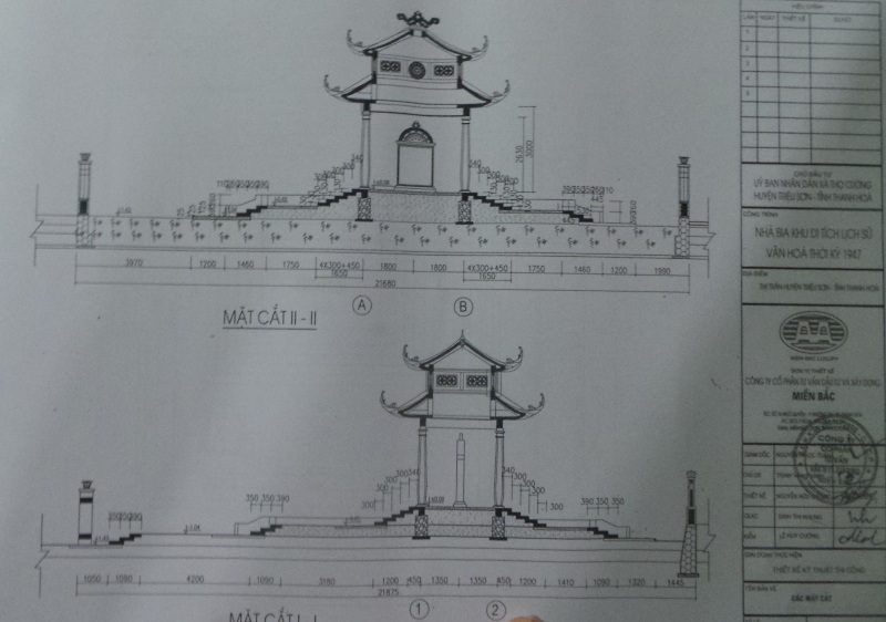 Bản thiết kế Nhà bia tưởng niệm và ghi danh đội ngũ văn nghệ sỹ kháng chiến thời kỳ 1947-1954