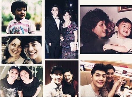 Vào ngày sinh nhật mình năm trước, Noo Phước Thịnh đã tổng hợp lại nhiều hình ảnh của hai mẹ con và “làm nũng”: “Mẹ, hay là mai mẹ ẵm con cả ngày nha, giống hồi nhỏ xíu đó. Con ghét phải lớn lên”.