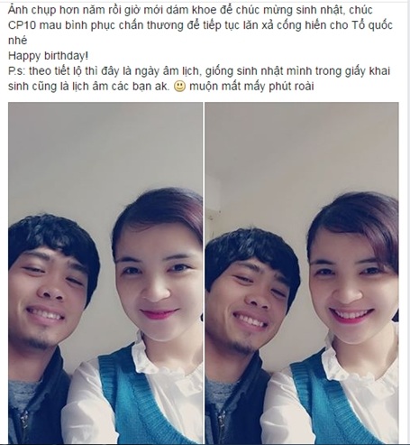 Bất ngờ với nhan sắc xinh đẹp của chị gái Hòa Minzy - 3 Mới đây, Nguyễn Thị Hằng cũng lên tiếng động viên Công Phượng khi anh gặp phải chấn thương (Ảnh FB nhân vật).