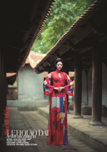 
Thiết kế áo dài mang chủ đề Hoa Mỹ nhân của NTK Duyên Hương
