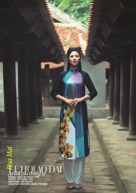 
Thiết kế áo dài mang chủ đề Hoa Mai của NTK Nhi Hoàng
